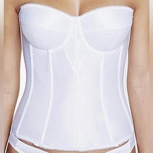 Dominique Juliette Strapless Longline Corset - White